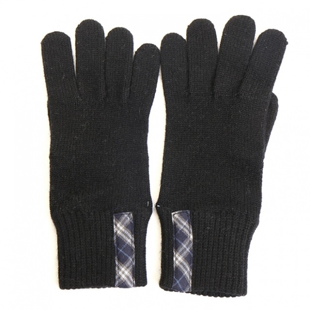 チェックリボン手袋