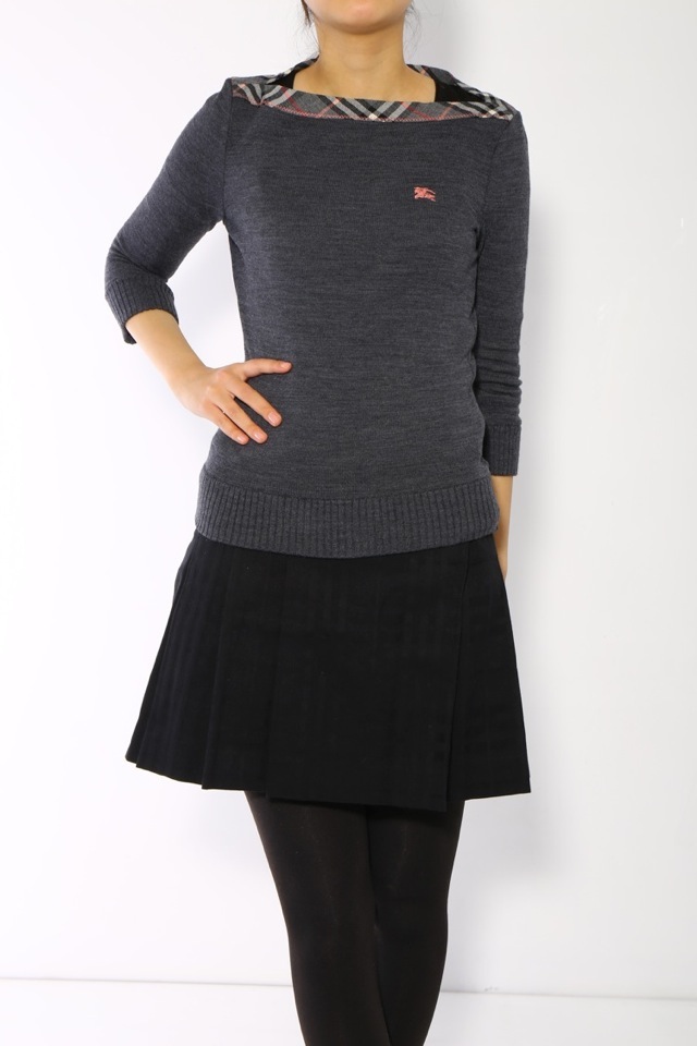 ボートネックセーター