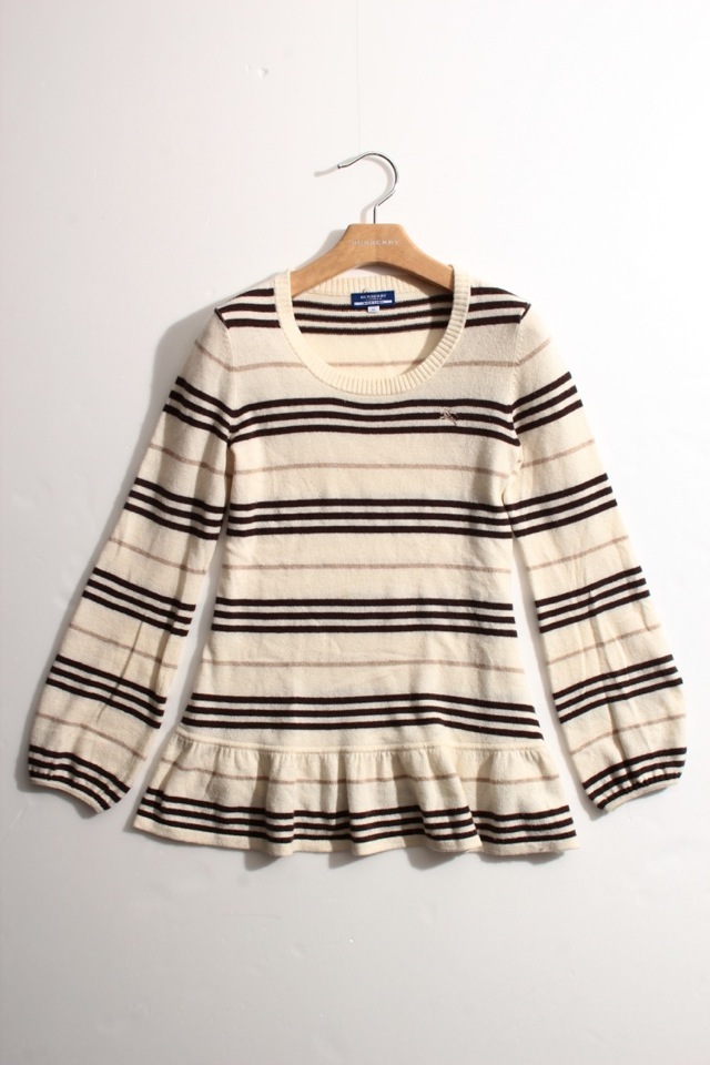 ボーダー柄ニットワンピース