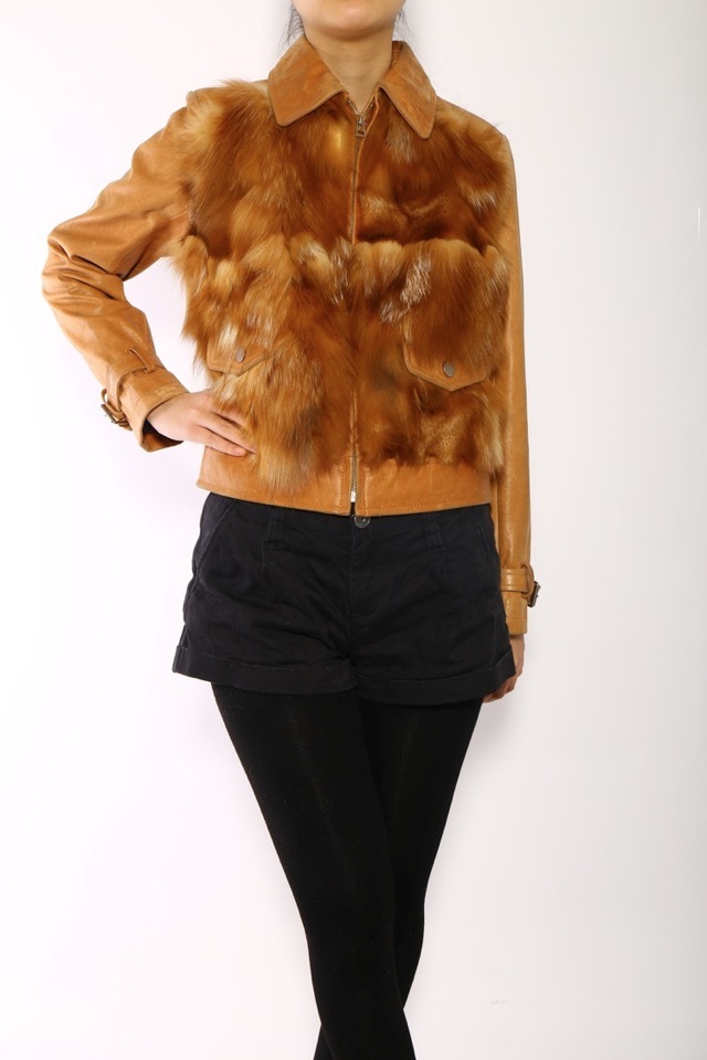 ファーデザインレザージャケット