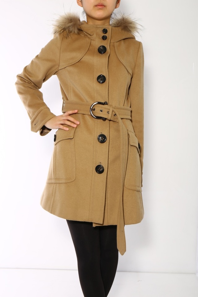 フードファー付ダッフルコート