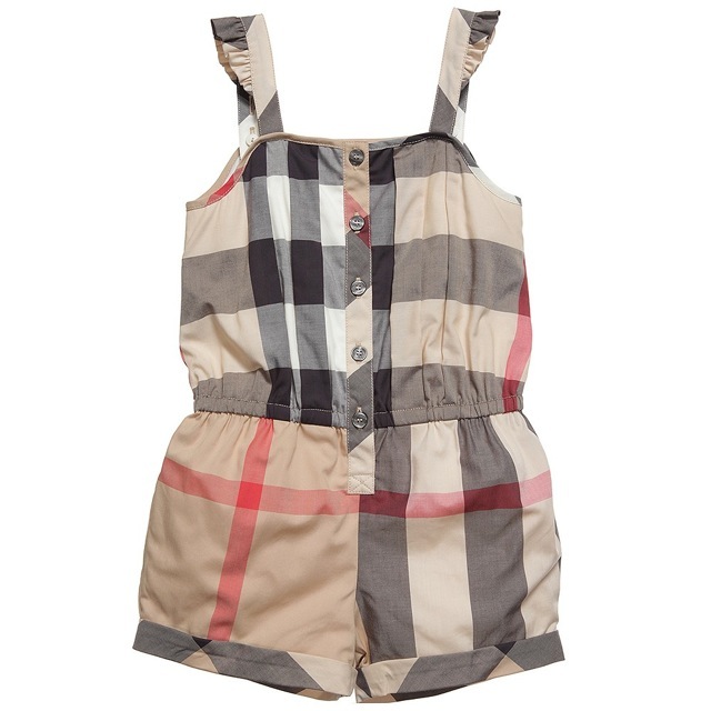 バーバリーチェック柄オールインワン