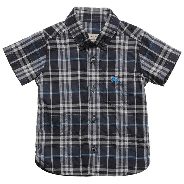 ネイビー系バーバリーチェックシャツ