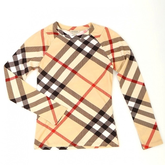 バーバリーチェックベージュ長袖カットソー