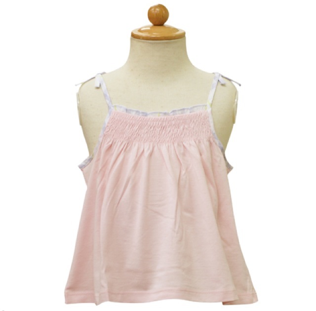 リボン付きベビーピンクキャミソール