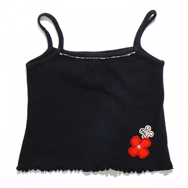 フラワーアップリケキャミソール