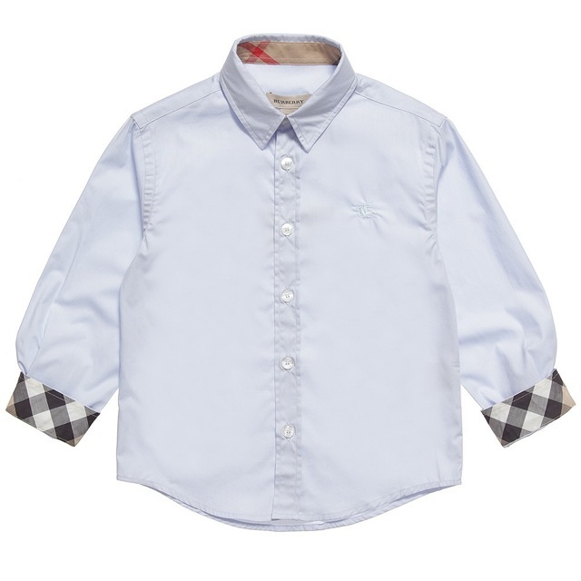 ボーイズブルーコットンシャツ