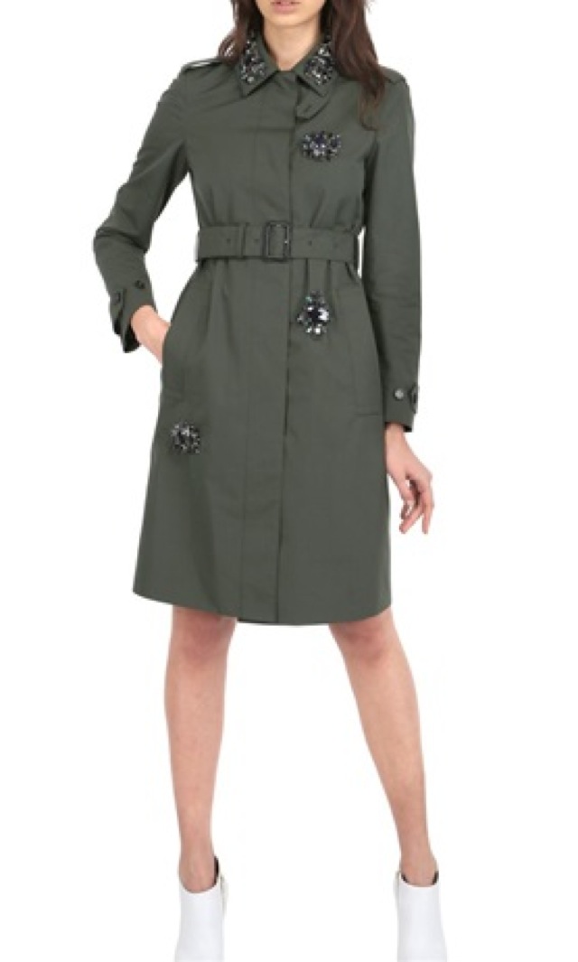 ビジュー装飾トレンチコート